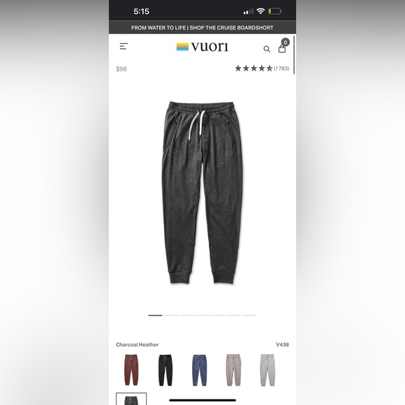 Vuori Men’s Performance Jogger Medium - Picture 1 of 3